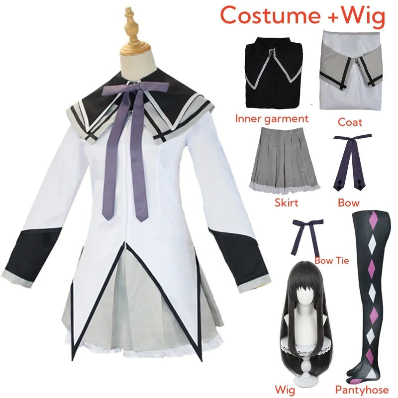 Akemi Homura Cosplay Costume – Puella Magi Outfit with Stockings - S / Costume and wig - Cosplay - Costumes - 2024