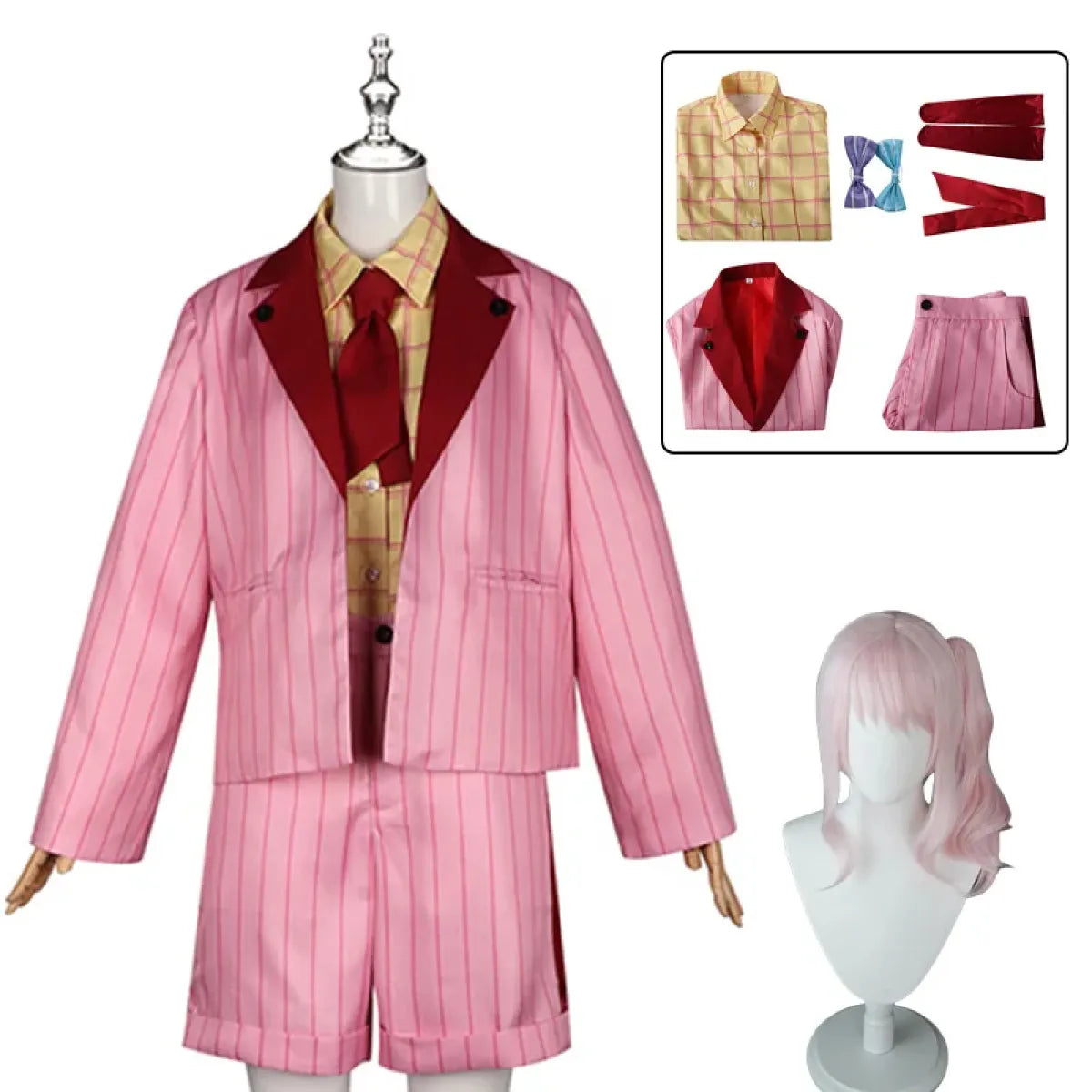 Akiyama Mizuki PJSK Pink Cosplay Costume Set - Dresses - Cosplay - 1