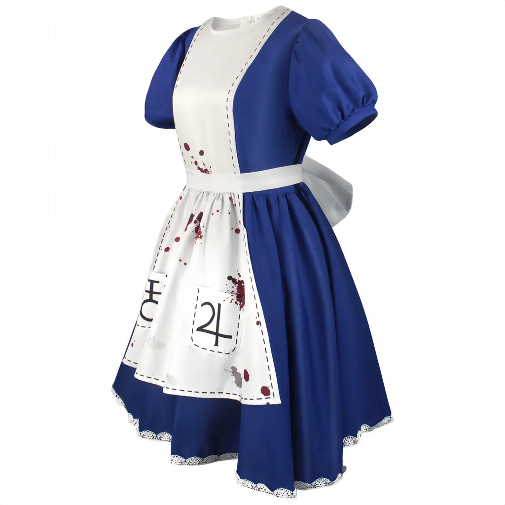Madness Returns Alice Cosplay Costume Dress with Apron and Wig for Women - All Dresses - Cosplay - 8