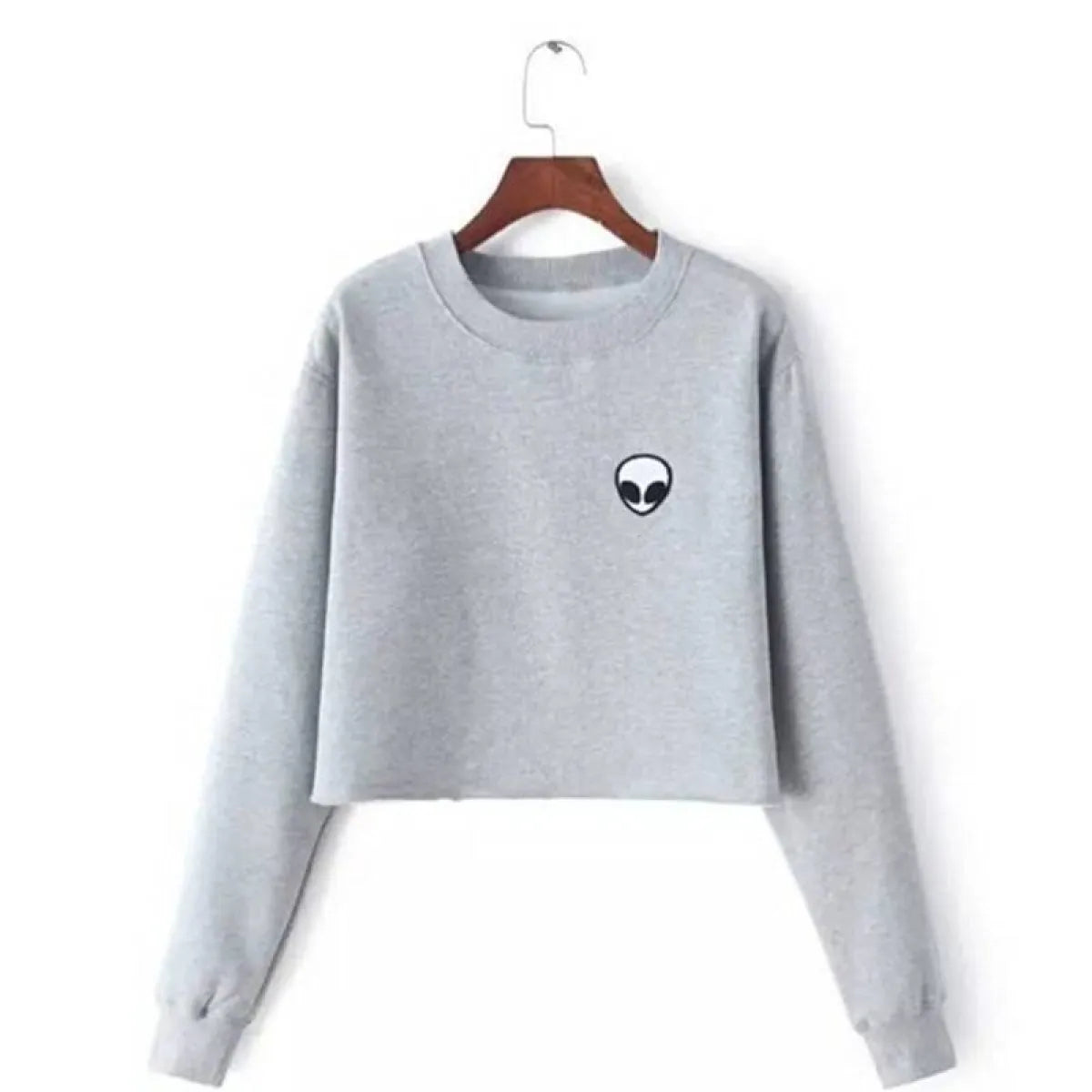 Alien Fleece Crop Top Sweater - Sweaters - 1