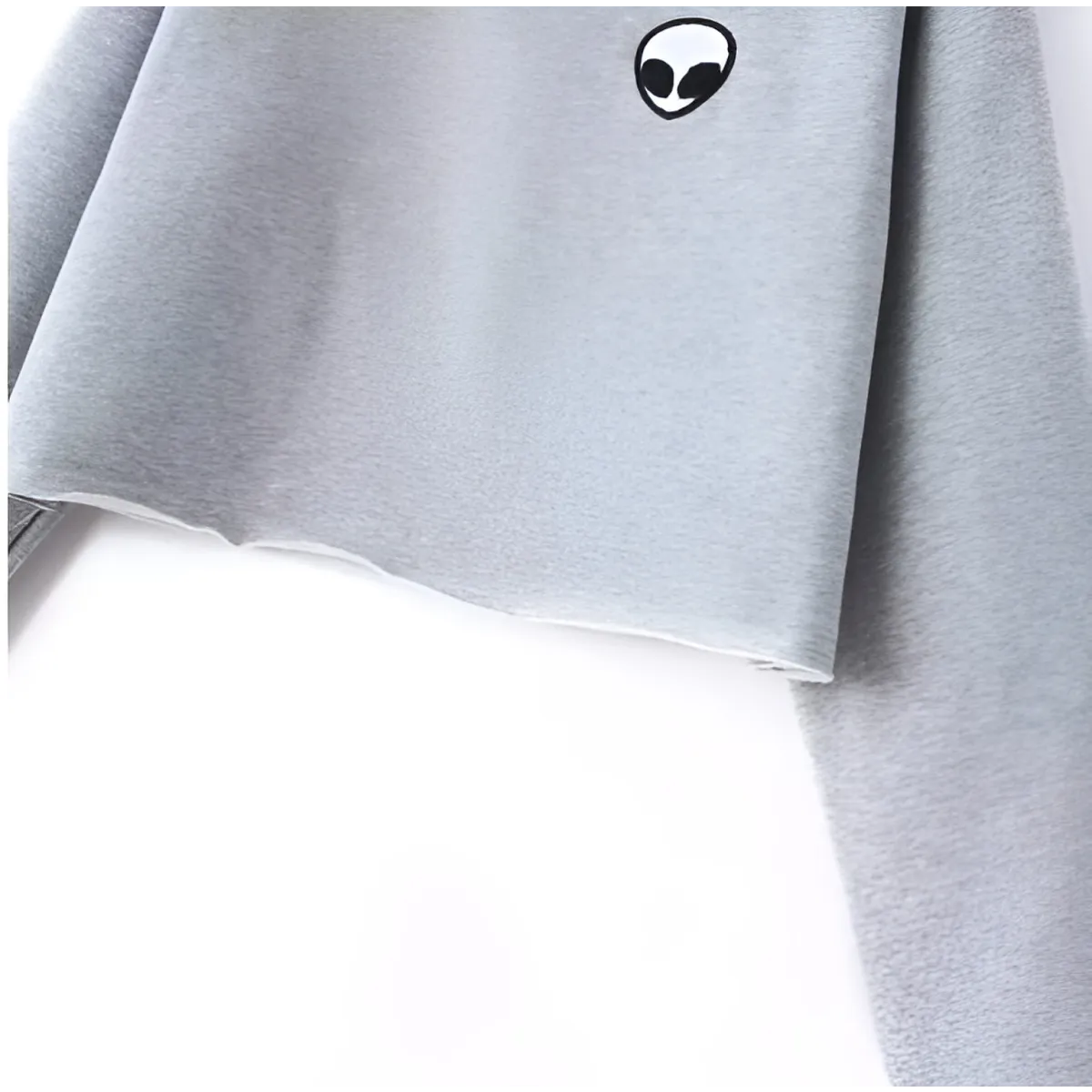 Alien Fleece Crop Top Sweater - Sweaters - 9