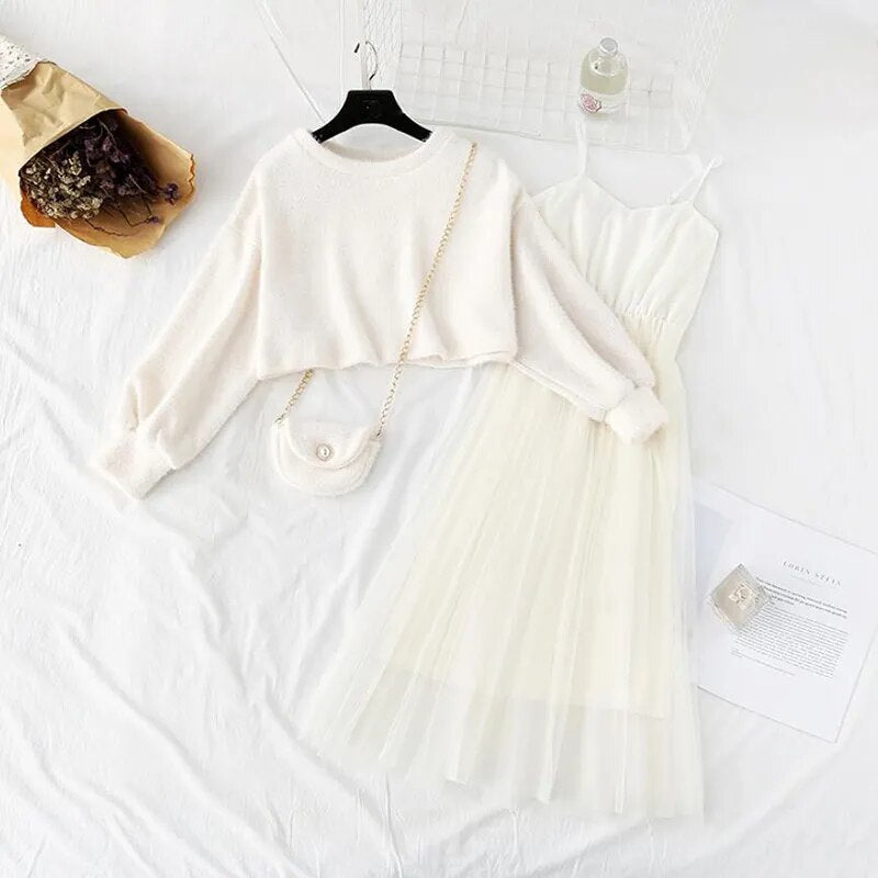 2 Piece Crop Top/Dress - White / S - All Dresses - Dresses - 7 - 2024