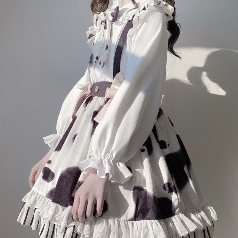Adorable Cow Lolita Dress - All Dresses - Shirts & Tops - 5 - 2024