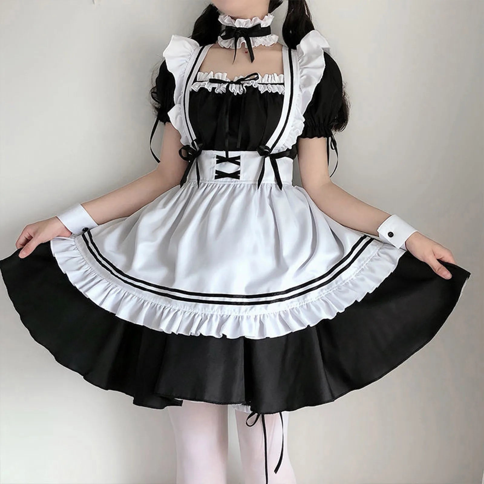 Black Cute Lolita Maid Costume: Lovely Cosplay Outfit - Black / S - All Dresses - Costumes - 7 - 2024