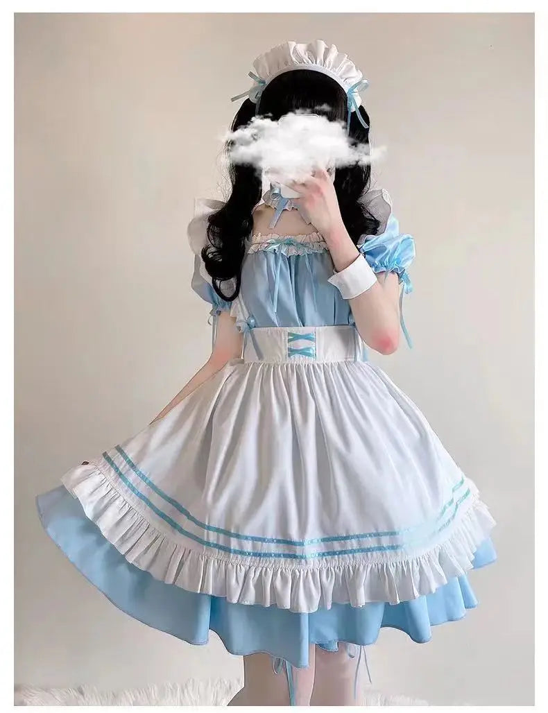 Black Cute Lolita Maid Costume: Lovely Cosplay Outfit - All Dresses - Costumes - 10 - 2024