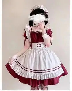 Black Cute Lolita Maid Costume: Lovely Cosplay Outfit - All Dresses - Costumes - 8 - 2024