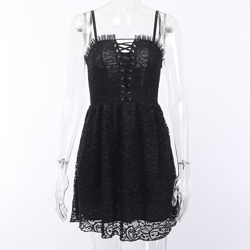 Black Lace Gothic Dress - All Dresses - Clothing - 5 - 2024