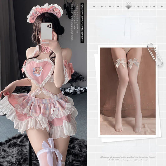 Cake Maid Uniform - Cute Pink Lolita Dress - Light Pink / One Size - All Dresses - Costumes - 7 - 2024