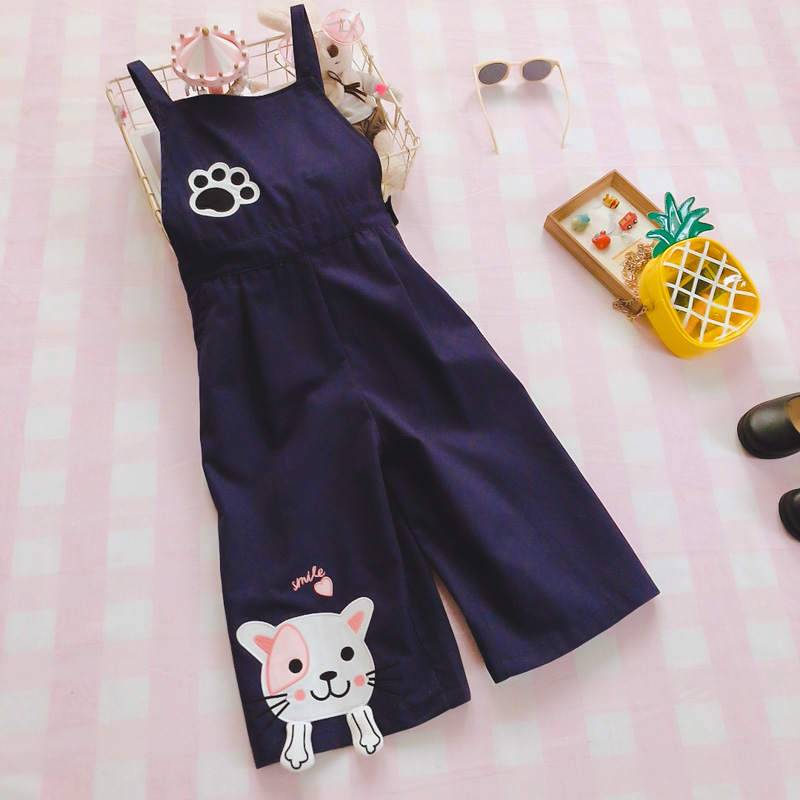 Cat Embroidered Harajuku Romper - Blue / M - All Dresses - Clothing - 16 - 2024