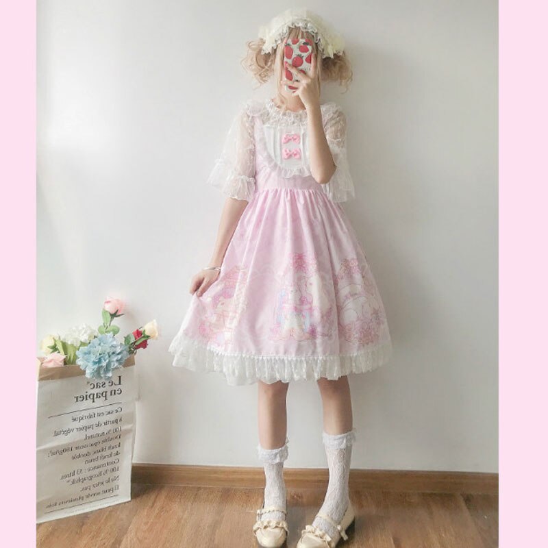 Cat Lolita Dress - Pink Sleeveless / One Size - All Dresses - Dresses - 63 - 2024