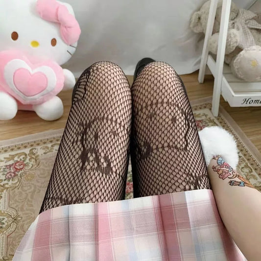 Cute Kitty Cat Fishnet Tights - Y2K Goth Lolita Cosplay Essentials - All Dresses - Clothing Accessories - 1 - 2024