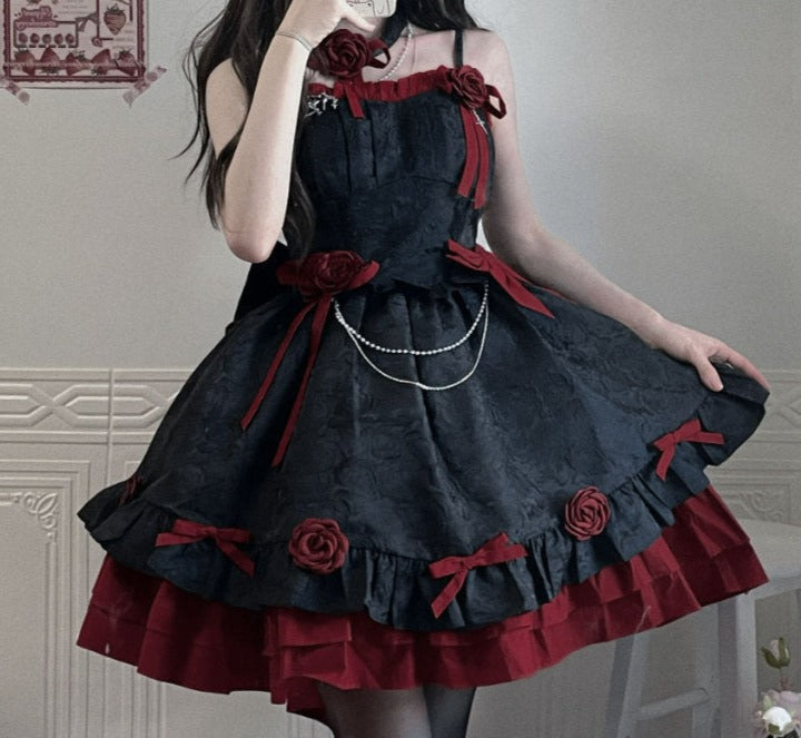 Dark Victorian Gothic Lolita Rose Dress - All Dresses - Dresses - 6 - 2024