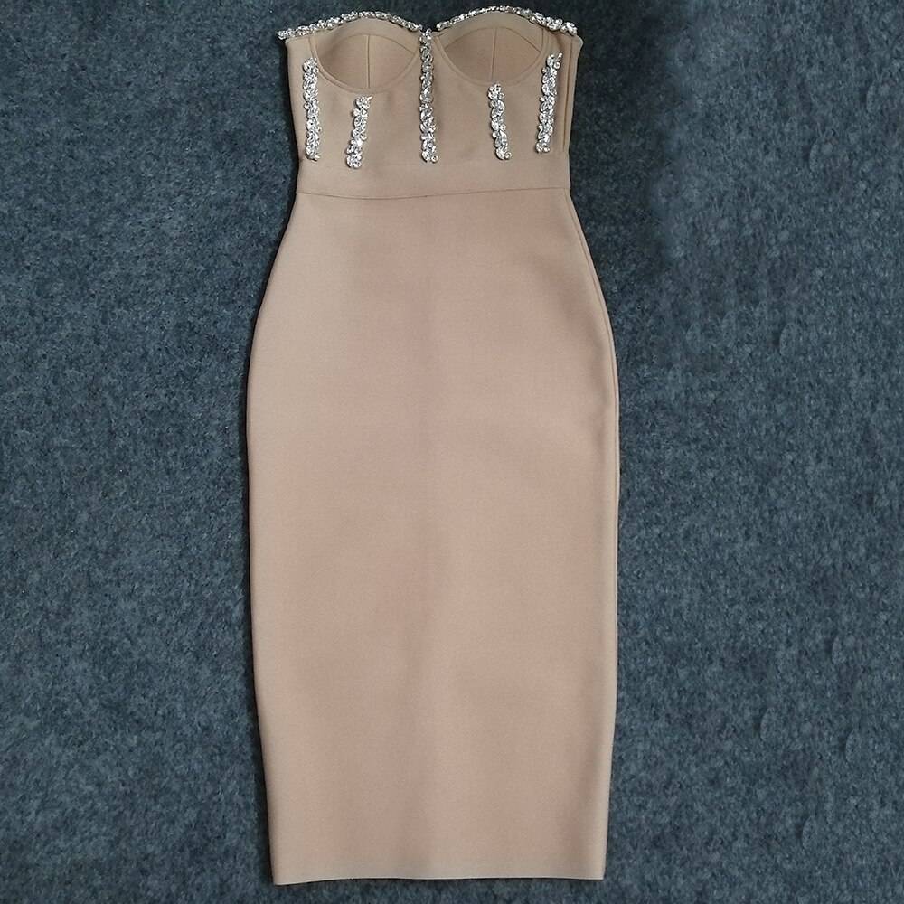 Elegant Beading Party Midi Dress - All Dresses - Clothing - 8 - 2024