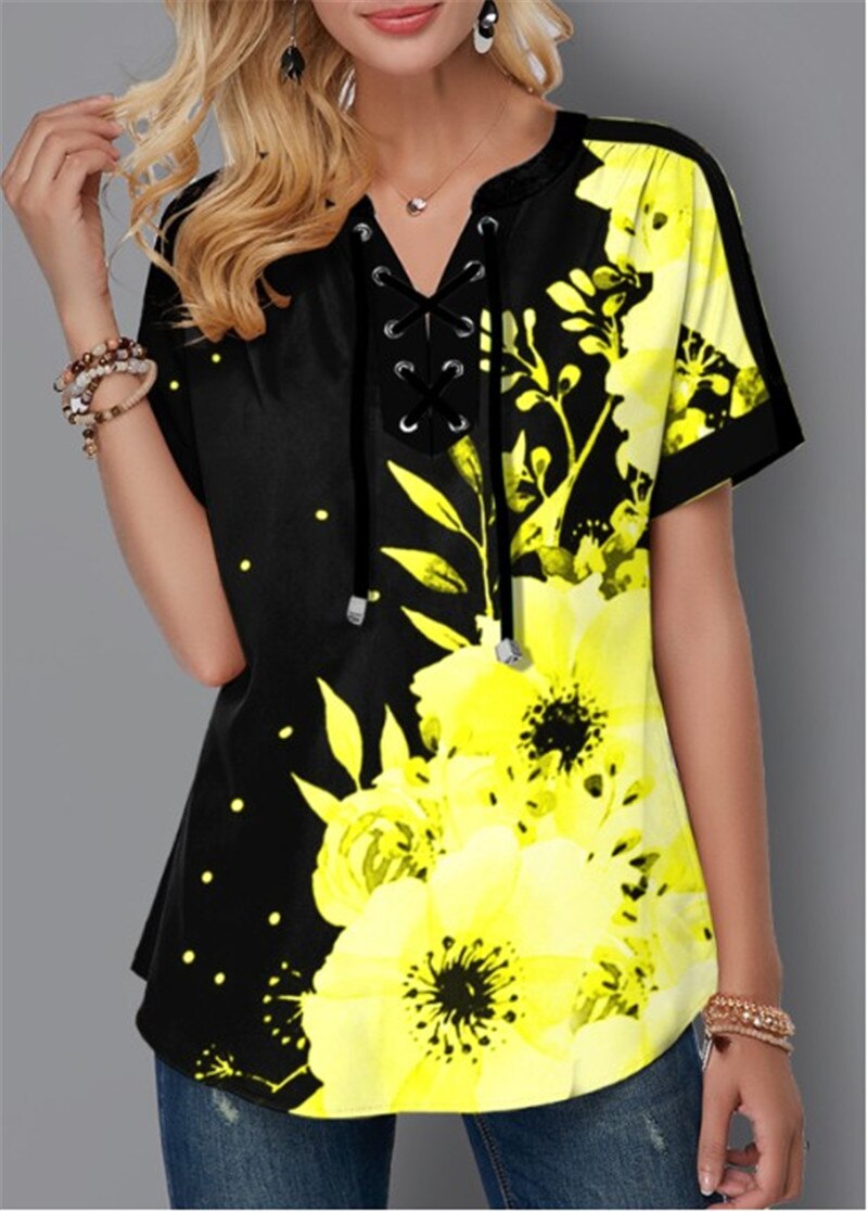 Floral Dress Shirt - Black / 4XL - All Dresses - Shirts & Tops - 29 - 2024