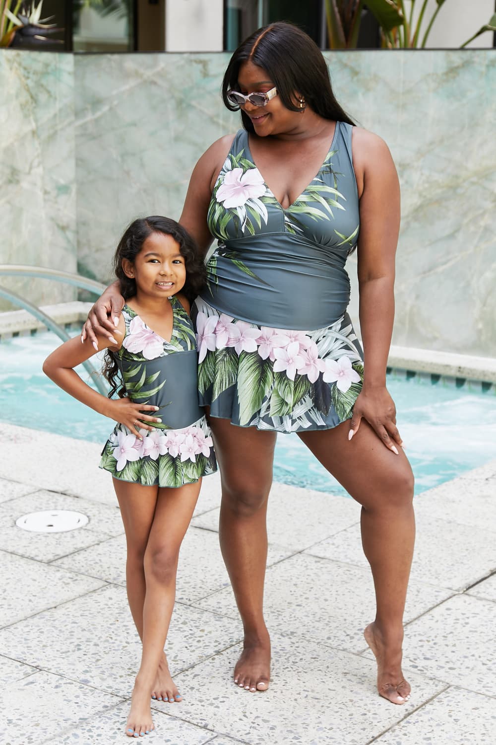 Full Size Clear Waters Swim Dress in Aloha Forest - Green / S - All Dresses - Swimwear - 1 - 2024