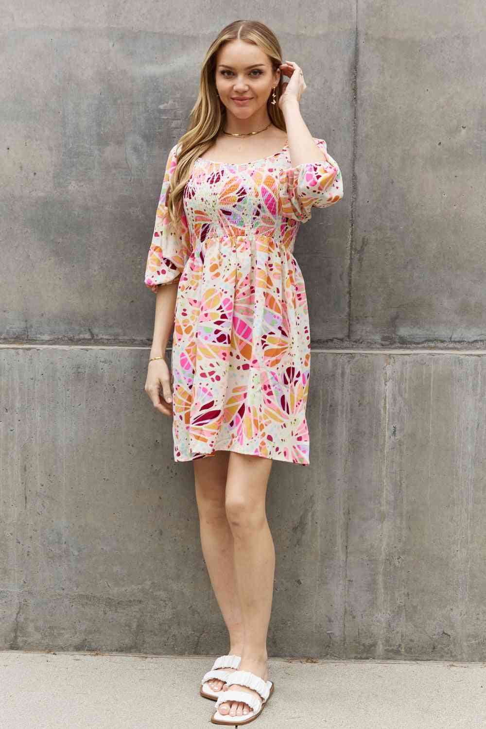 Full Size Floral Print Mini Dress - All Dresses - Dresses - 11 - 2024