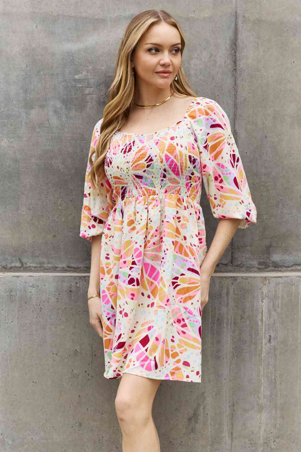 Full Size Floral Print Mini Dress - All Dresses - Dresses - 7 - 2024