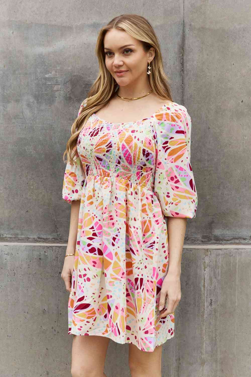 Full Size Floral Print Mini Dress - All Dresses - Dresses - 9 - 2024