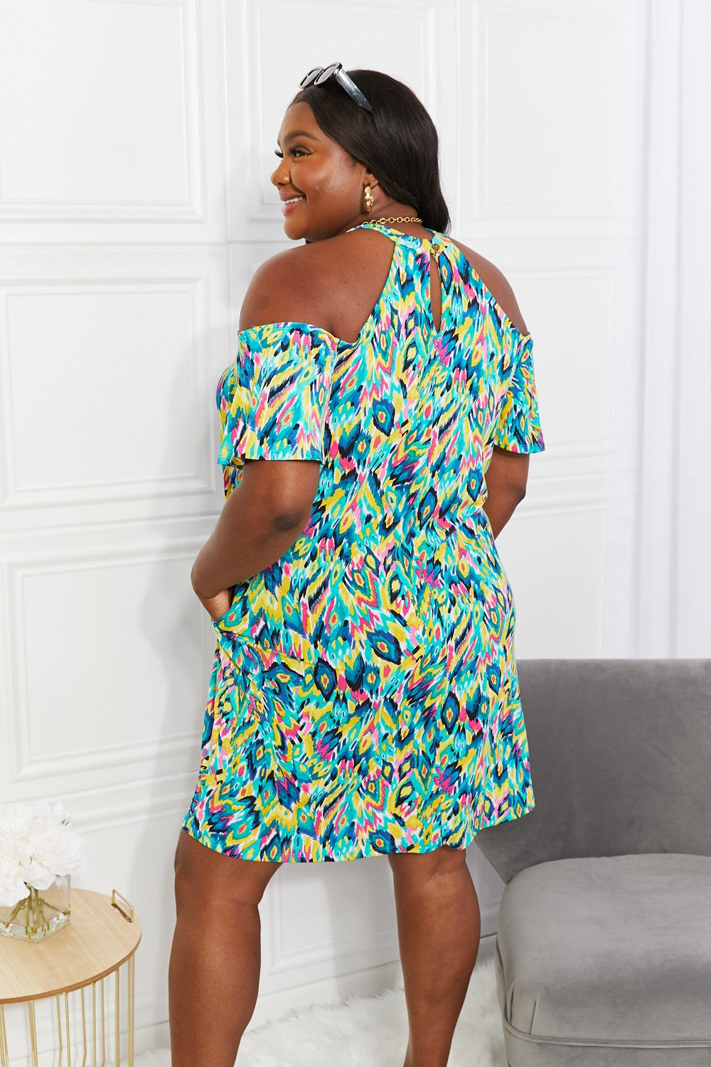Full Size Perfect Paradise Printed Cold-Shoulder Dress - All Dresses - Dresses - 2 - 2024