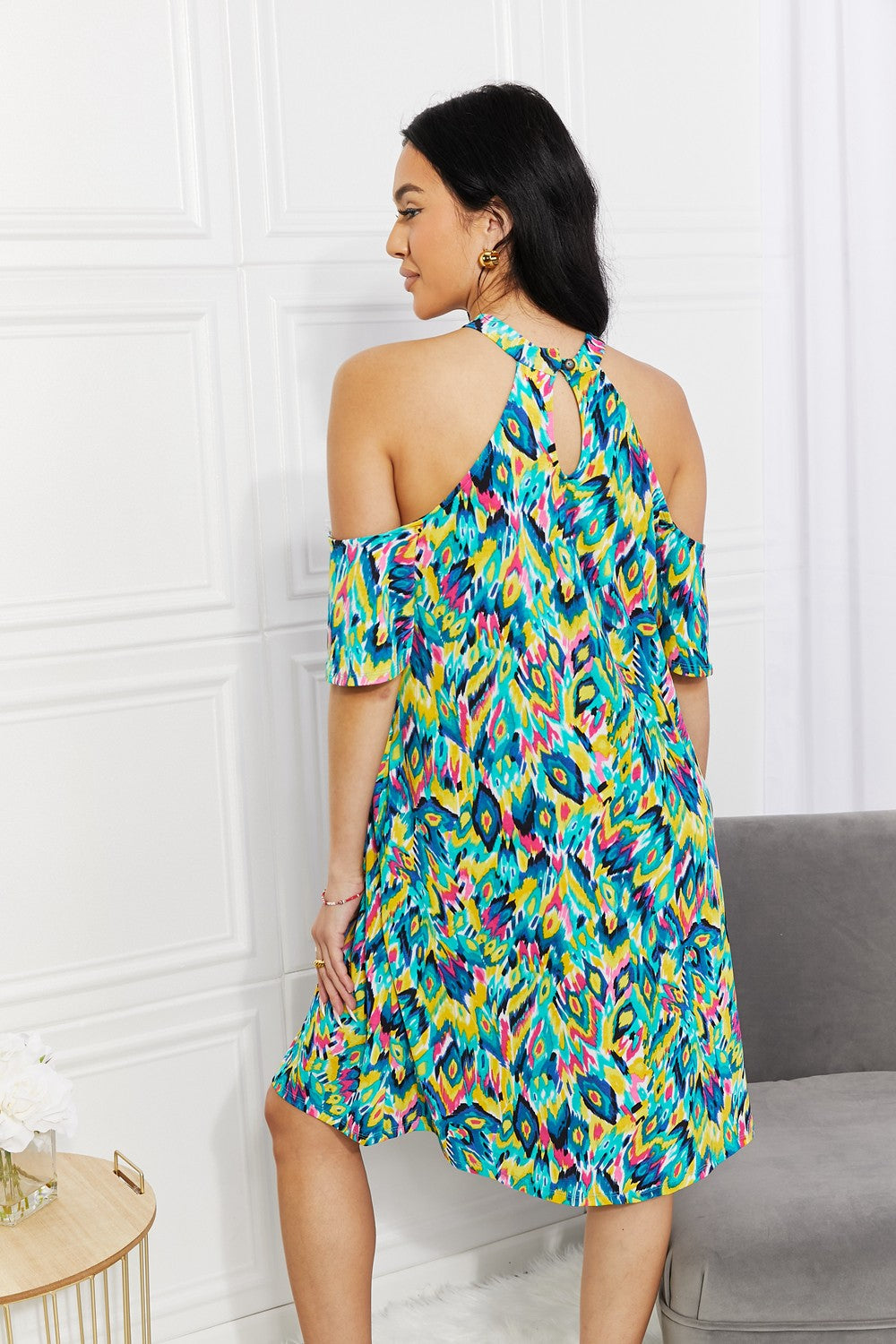 Full Size Perfect Paradise Printed Cold-Shoulder Dress - All Dresses - Dresses - 8 - 2024