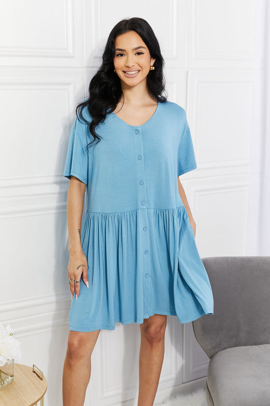 Full Size Oh Sweet Spring Button Up Flare Dress - Blue / S - All Dresses - Dresses - 1 - 2024