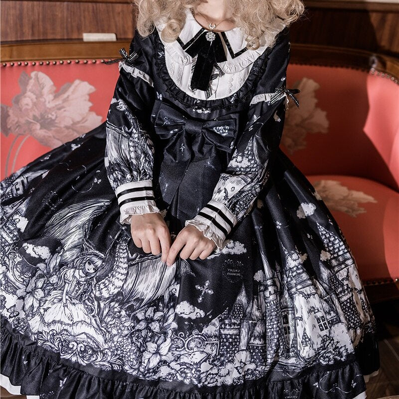 Girly Diablo Lolita Dress with Peter Pan Collar - All Dresses - Dresses - 4 - 2024