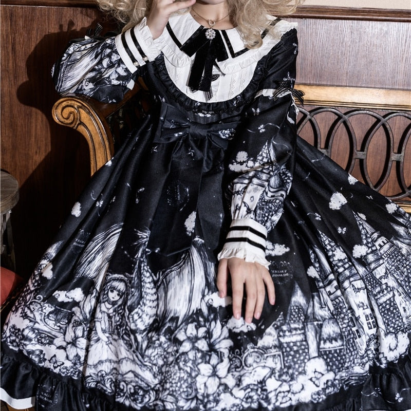 Girly Diablo Lolita Dress with Peter Pan Collar - All Dresses - Dresses - 2 - 2024