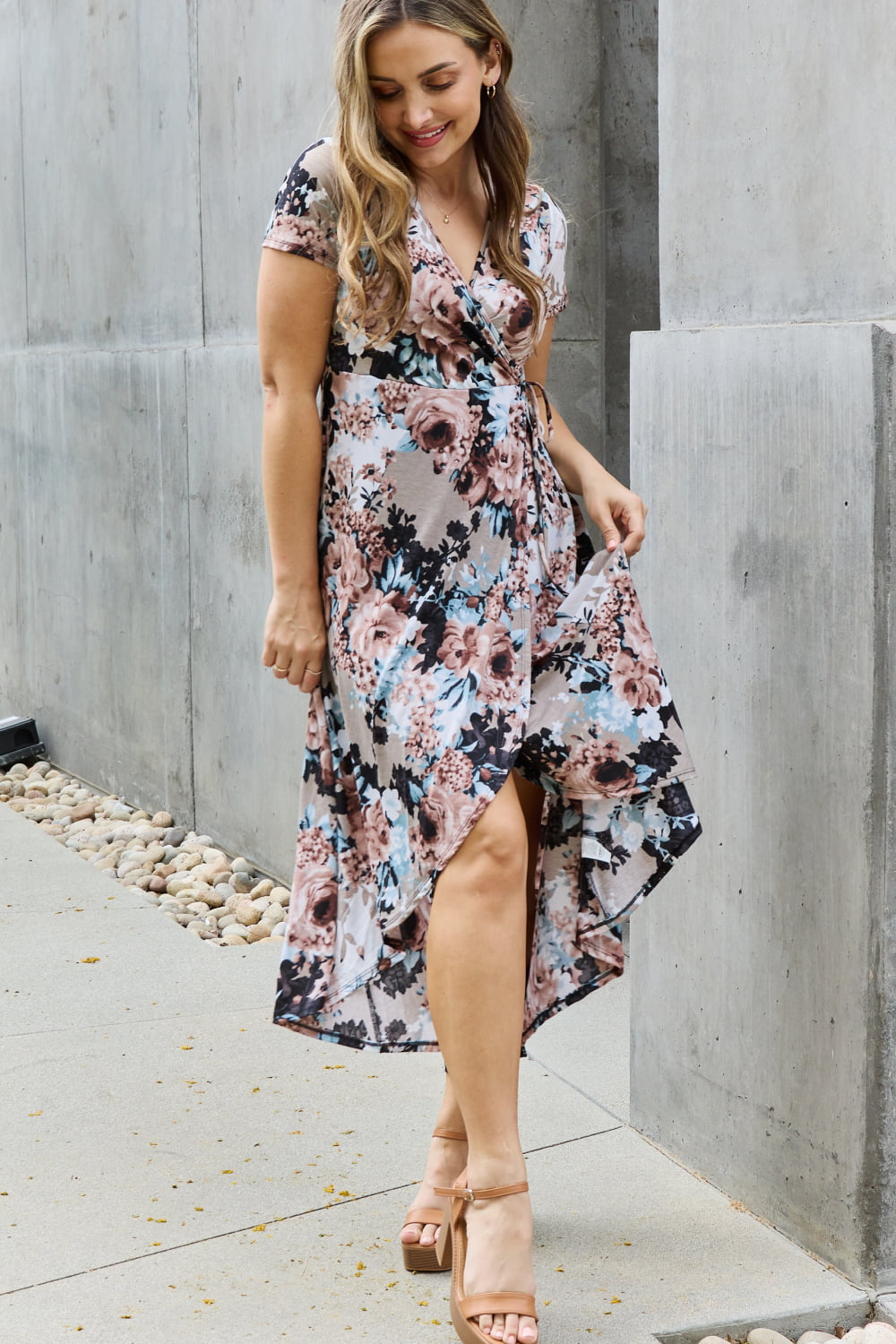Give Me Roses Full Size Floral Maxi Wrap Dress - All Dresses - Dresses - 6 - 2024