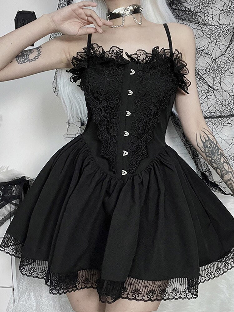 Goth Lace Lolita Dress - All Dresses - Dresses - 1 - 2024