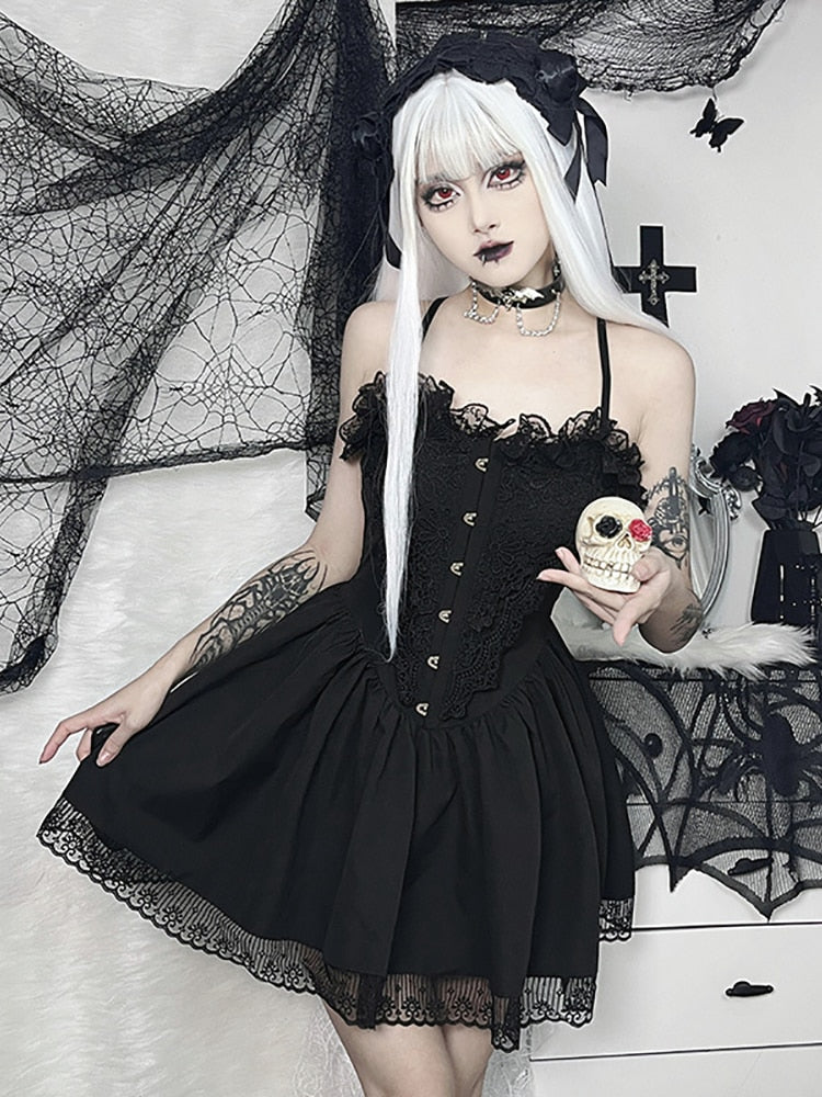 Goth Lace Lolita Dress - All Dresses - Dresses - 4 - 2024