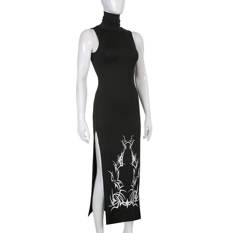 Gothic Dark Split Side Dress - All Dresses - Shirts & Tops - 10 - 2024