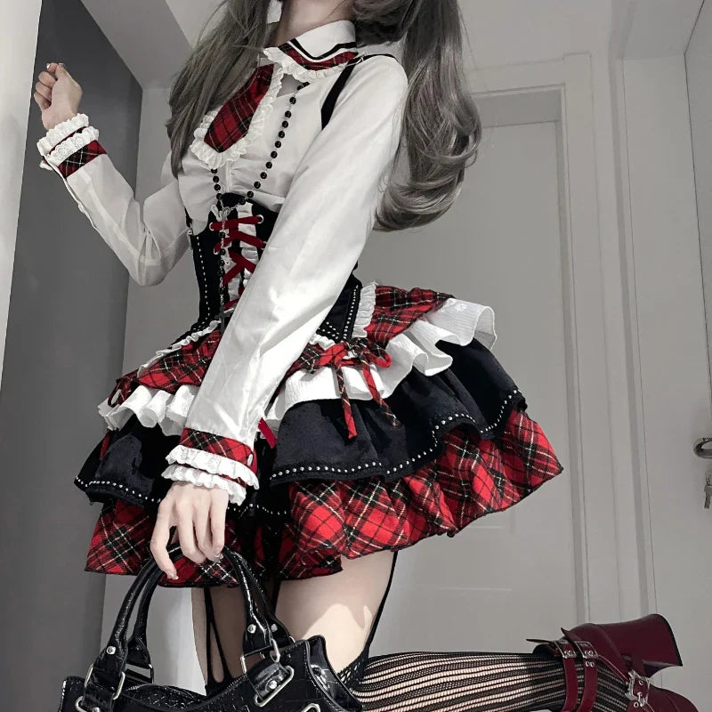 Gothic Victorian Lolita Dress Set - All Dresses - Outfit Sets - 7 - 2024