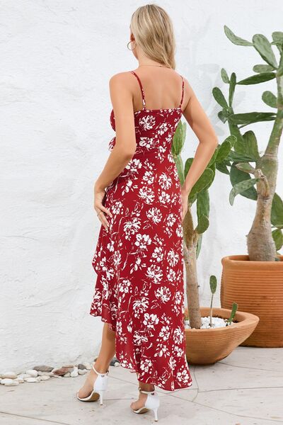 High-Low Tie Waist Printed Cami Dress - All Dresses - Dresses - 8 - 2024