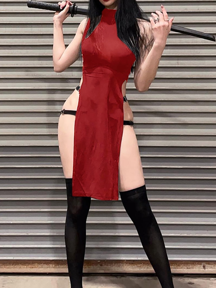 High Split Sexy Sleeveless Dress - Red / M - All Dresses - Clothing - 27 - 2024