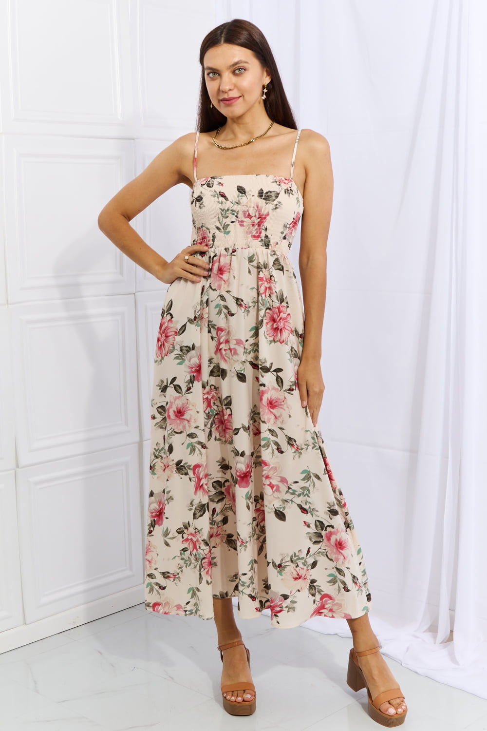 Hold Me Tight Sleeveless Floral Maxi Dress in Pink - Floral / S - All Dresses - Dresses - 1 - 2024