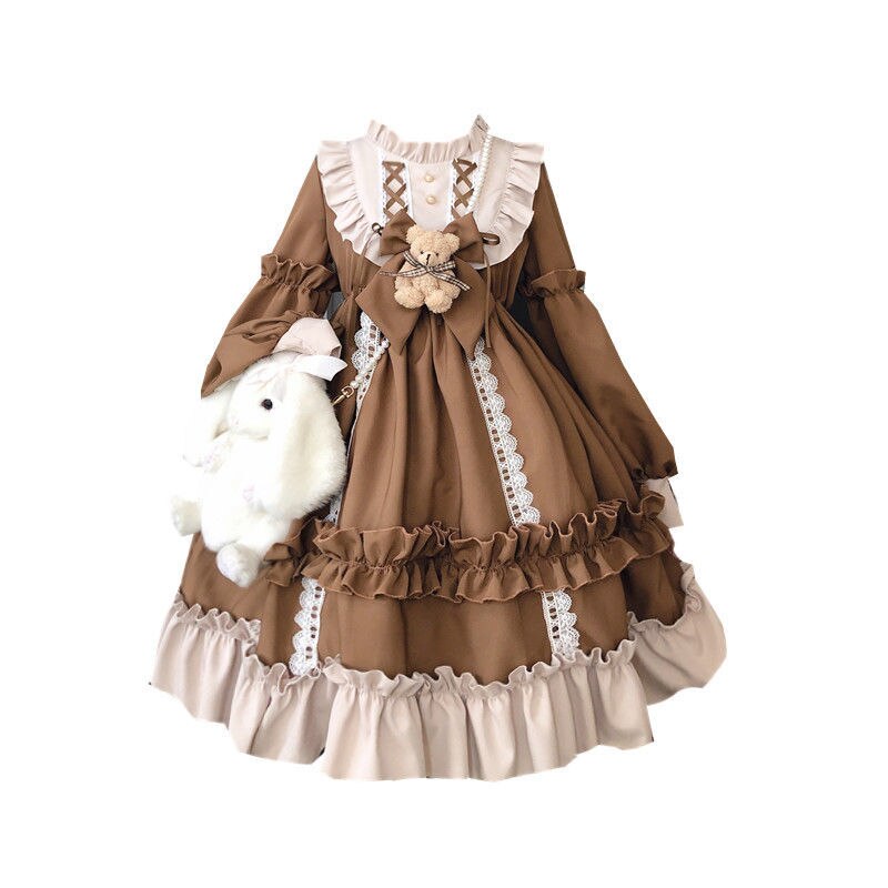 Japanese Gothic Lolita Bear Lace Dress - All Dresses - Clothing - 6 - 2024