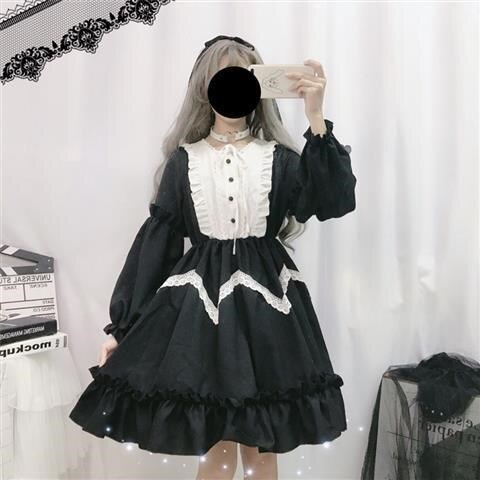 Japanese Gothic Lolita Dress - Steel Gray / L(Weight 55-65kg) - All Dresses - Dresses - 18 - 2024