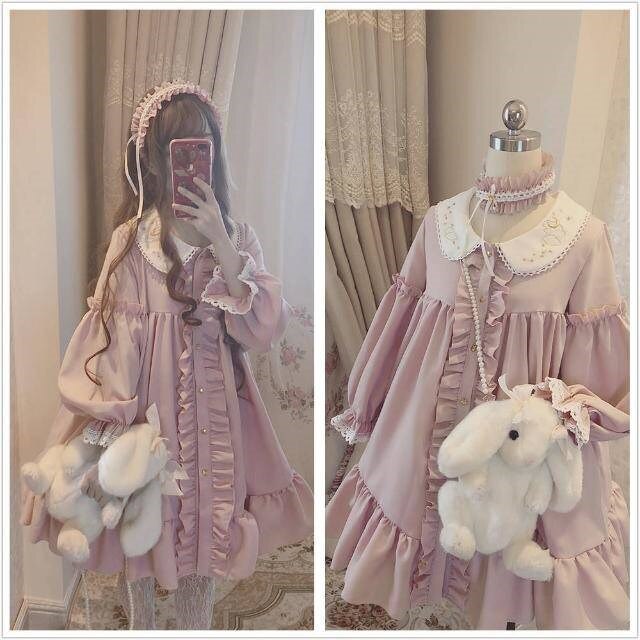 Japanese Gothic Lolita Dress - Light Pink / L(Weight 55-65kg) - All Dresses - Dresses - 25 - 2024