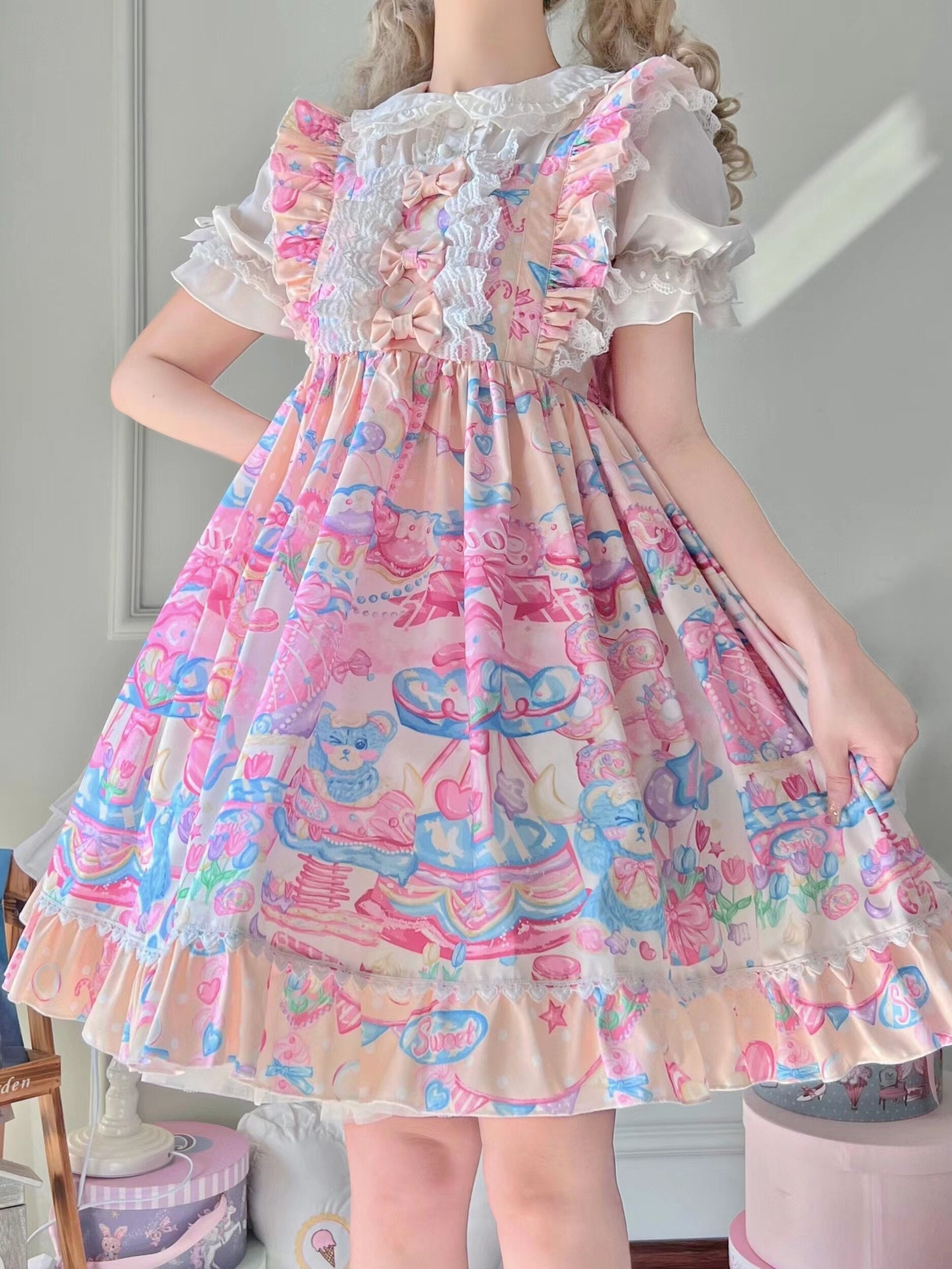 Japanese Sweet Lolita Lace Dresses - 1 JSK / S - All Dresses - Dresses - 20 - 2024