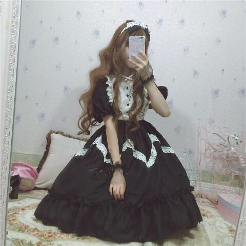 Japanese Sweet Lolita Lace Dresses - Short black / S - All Dresses - Dresses - 8 - 2024