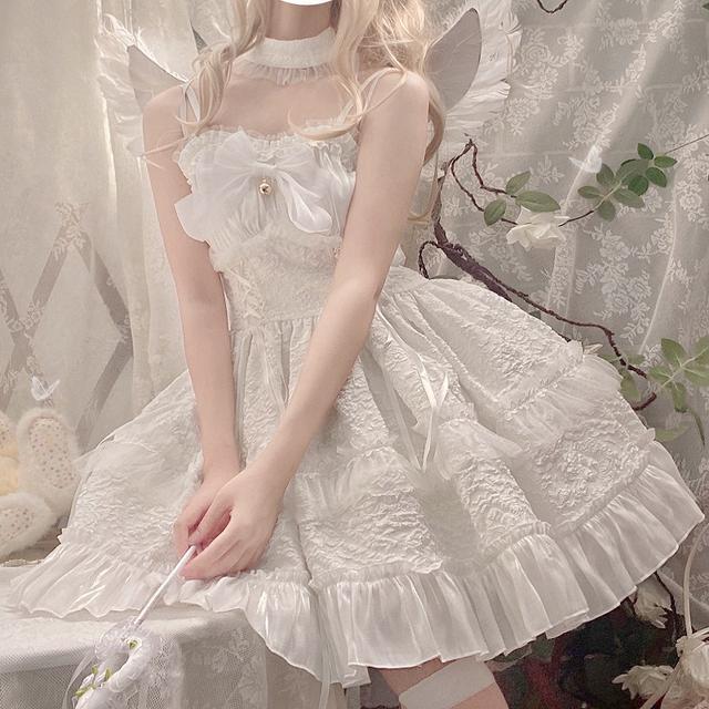 Japanese Sweet Lolita Lace Dresses - angel white / S - All Dresses - Dresses - 16 - 2024