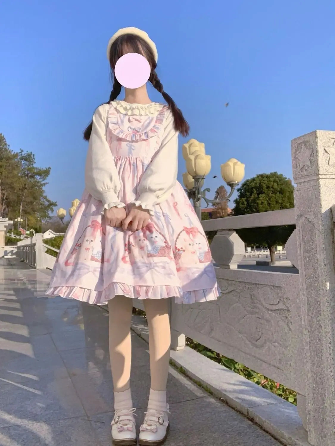 JSK Kawaii Lolita Dress - Cute Cats Tea Party - Light Blue / One Size / CHINA - All Dresses - Dresses - 16 - 2024
