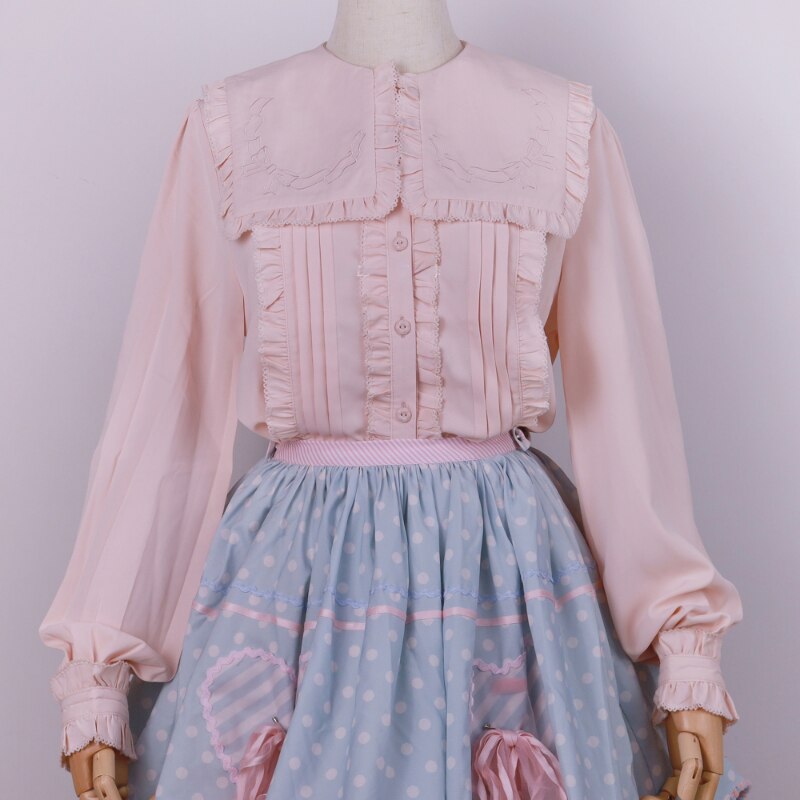 Kawaii Bow Blouse Lolita Shirt - All Dresses - Clothing - 4 - 2024
