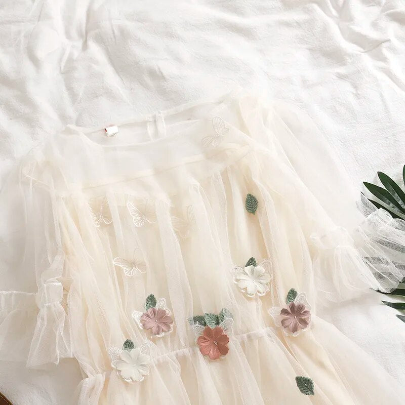 Kawaii Floral Lace Summer Dress Set - All Dresses - Dresses - 6 - 2024