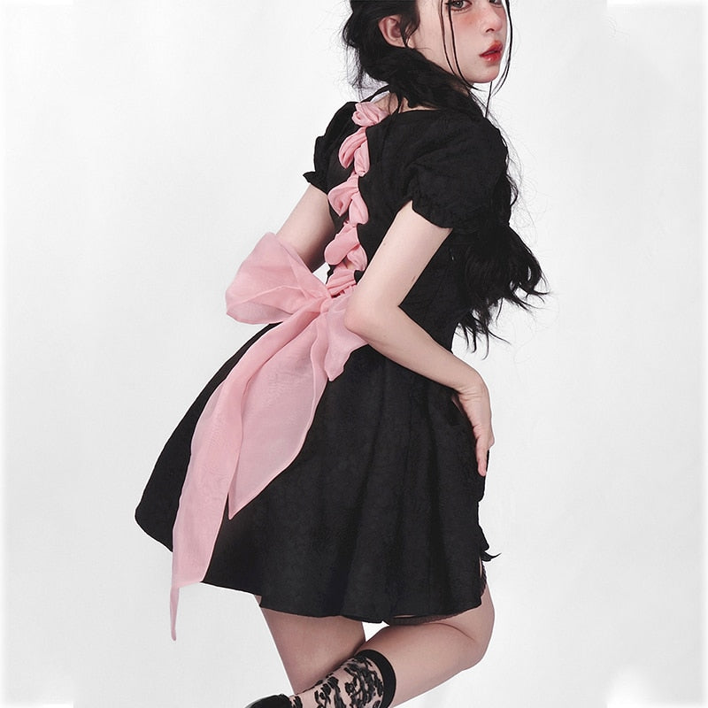 Kawaii Gothic Bow Dress - All Dresses - Clothing - 2 - 2024