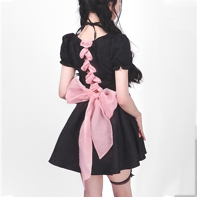 Kawaii Gothic Bow Dress - All Dresses - Clothing - 4 - 2024