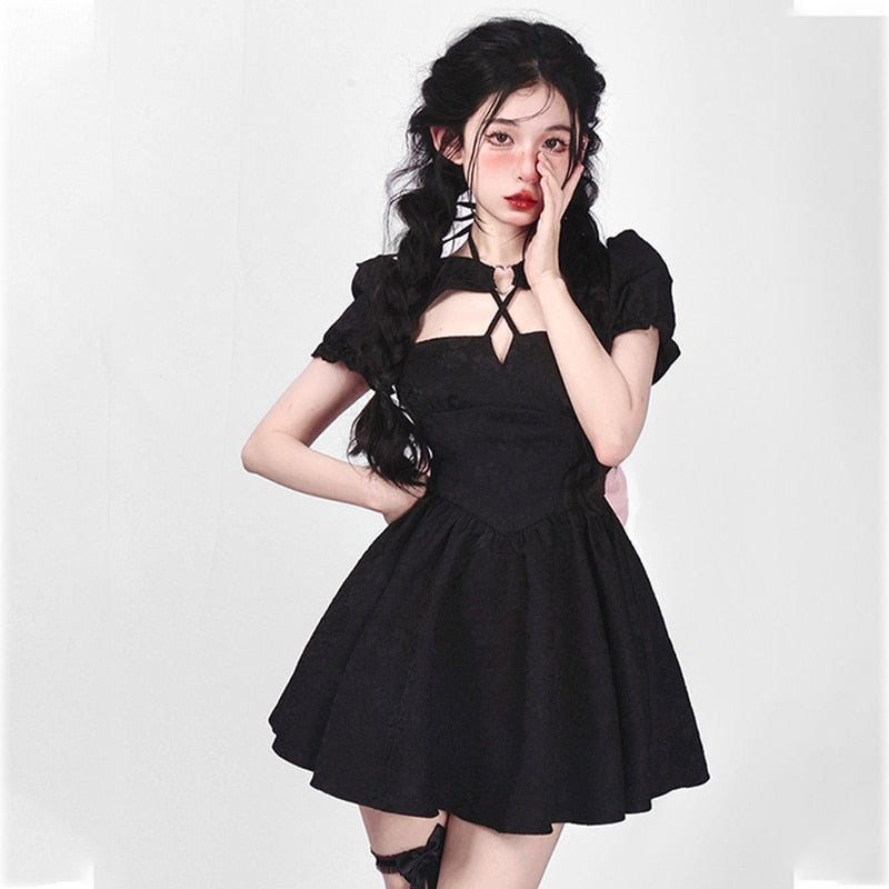 Kawaii Gothic Bow Dress - All Dresses - Clothing - 5 - 2024