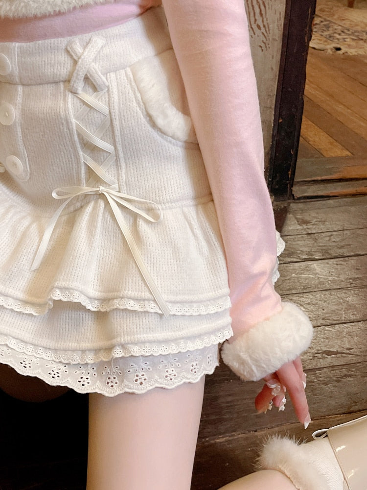 Kawaii Lace Mini Set - All Dresses - Shirts & Tops - 5 - 2024
