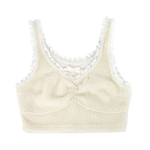 Kawaii Lace Mini Set - Only Beige Vest / M - All Dresses - Shirts & Tops - 7 - 2024