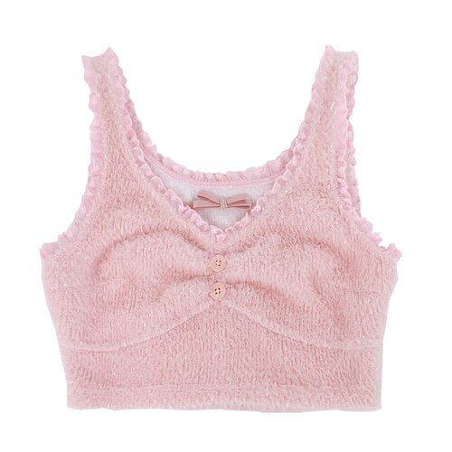 Kawaii Lace Mini Set - Only Pink Vest / M - All Dresses - Shirts & Tops - 8 - 2024